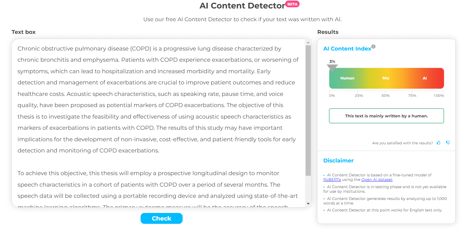 CrossPlag AI detector